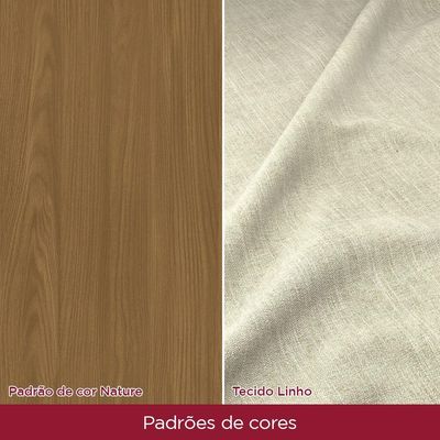 Conjunto Sala De Jantar Tampo Mdf Com Vidro Canto Arredondado 160 Cm 06 Cadeiras Lupita Casa 812 Nature Com Off White E Linho