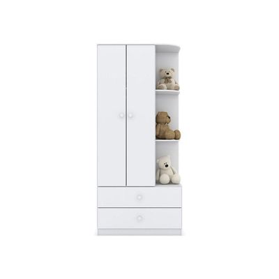 Guarda Roupa 02 Portas 02 Gavetas Amarelinha Henn Branco