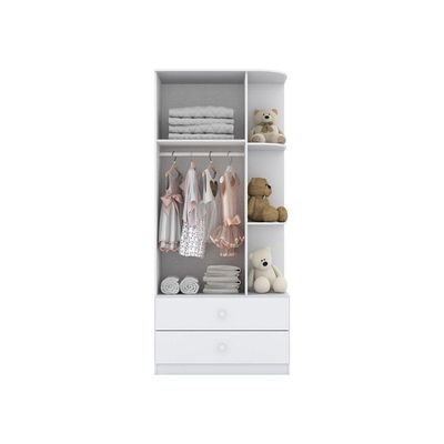 Guarda Roupa 02 Portas 02 Gavetas Amarelinha Henn Branco