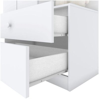 Guarda Roupa 02 Portas 02 Gavetas Amarelinha Henn Branco