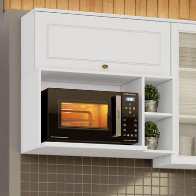 Armário Aéreo Para-Ondas 02 Nichos 80Cm Branco Hp