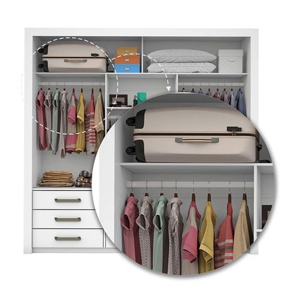 Quarto Completo Casal Anjos Sapateira 2 Portas E Cama Branco