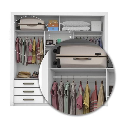 Quarto Completo Com Cama De Casal Anjos Plus Branco