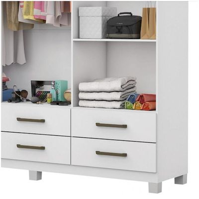 Guarda Roupa Casal D22 6 Portas 6 Gavetas Branco