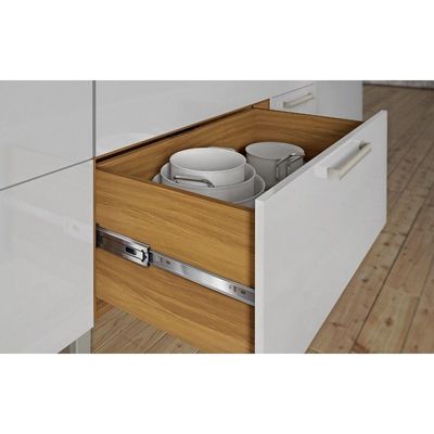 Cozinha Com 5 Peças Premium Mdf Nesher Freijó Com Branco