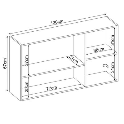 Armário Aéreo Firenze 120cm 3 Portas 94331 Demóbile Amendola Touch E Nude