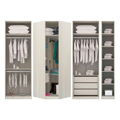 Guarda Roupa Casal De Canto 6 Portas E Legno Crema