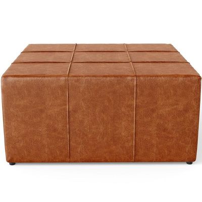Puff Quadrado Milano 90x90cm W01 Couríssimo Camel