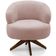 Poltrona Decorativa Giratória Sala de Estar Living Seven F04 Veludo Rosê - Lyam Decor