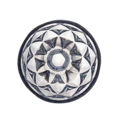 Jogo 2 Taças De Vidro Diamond Diamante Azul Metálico Para água 325ml Lyor