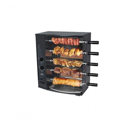 Churrasqueira Rotativa 5 Espetos 56 Cm Acendimento Automático A Gás Gn Aço Vitta Premium - Arke Bivolt