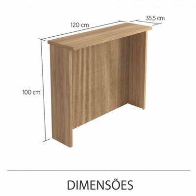 Painel Ilha Canelado Nesher 120cm 100 Mdf Nature