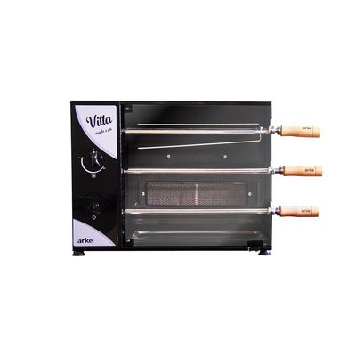 Churrasqueira Assador A Gás Gn Rotativa Elétrica 55 Cm Aço Carbono Infravermelho Vitta3 110v - Arke