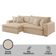 Sofá Zen Linho 02 Módulos 80 Cm B25 Meu Sofá Online A294 Linho Creme