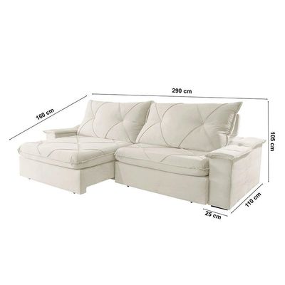 Sofá Apollo Linho 02 Módulos 120 Cm B25cm Meu Sofá Online A302 Linho Branco