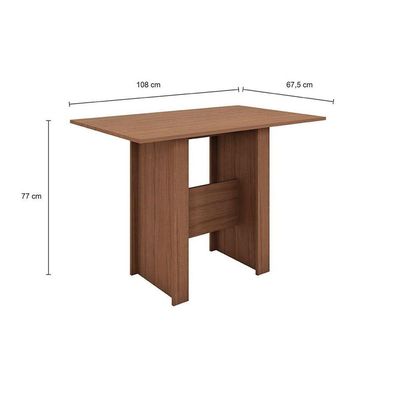 Conjunto Mesa De Jantar 4 Lugares Milano Carvalho Com Savana