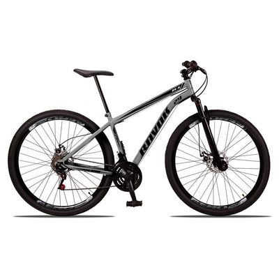 Bicicleta Bike Aço Aro 29 Suspensão Dianteira 21 Velocidades Freio A Disco Grafite