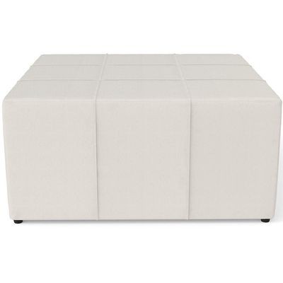 Puff Quadrado Milano 90x90cm W01 Linho Cru