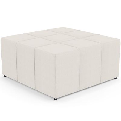 Puff Quadrado Milano 90x90cm W01 Linho Cru