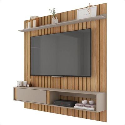 Painel Bancada Para Tv Até 65 Polegadas Sena Marrom Caemmun