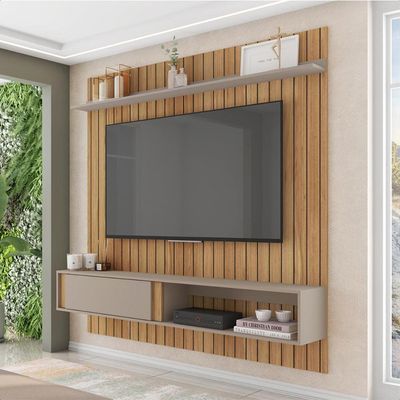 Painel Bancada Para Tv Até 65 Polegadas Sena Marrom Caemmun