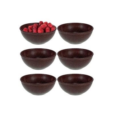 Tigela Bowl Cumbuca 500ml Salada Açai Sopa Marrom BPA Free 6un