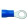 Terminal Compressão Tipo Anel 1.5 Mm A 2.5 Mm Simples C/ Capa Plastica Azul