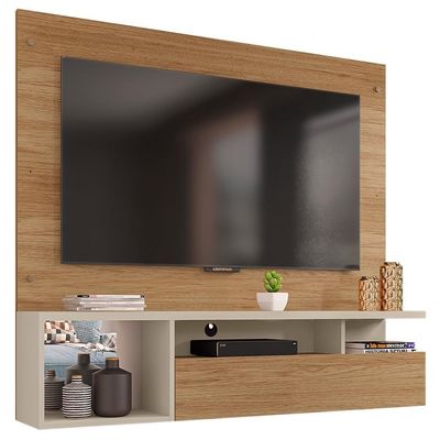 Painel Bancada Para Tv Até 55 Polegadas Black Marrom Caemmun