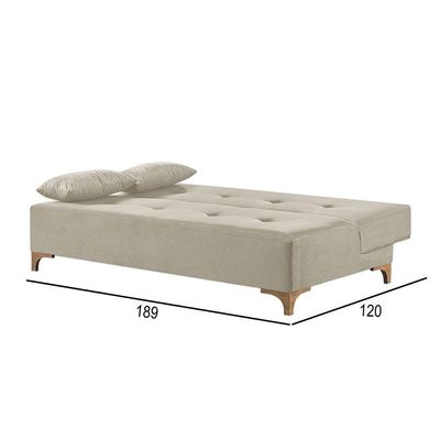 Sofá Cama 2 Lugares Living Linho M-143 Martins Creme