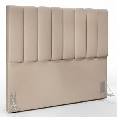 Cabeceira Cama Box Casal 140 Cm Dália W01 Suede Bege