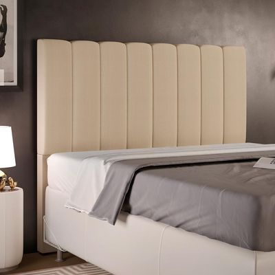 Cabeceira Cama Box Casal 140 Cm Dália W01 Suede Bege