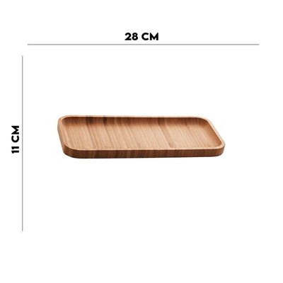 Bandeja De Bambu Petisco Multiuso Hire Luis Lyor 28x11x1,5cm