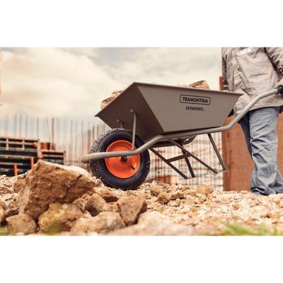 Pneu com Câmara 3.5/8" e Roda Tramontina de Carrinho de Mão