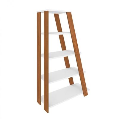 Estante Artany Star com 5 Prateleiras Freijo com Branco