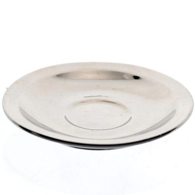 Conjunto com 6 Xícaras e Pires para Café L Hermitage Chrominno em New Bone China 80 ml Prata