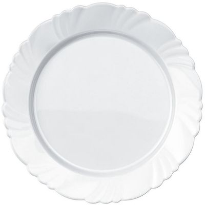 Conjunto de Pratos Rasos Duralex Pétala em Vidro 25,5 cm 24 Peças Branco