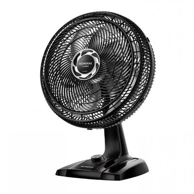 Ventilador de Mesa 40cm Mondial Turbo VT40NB com 8 Pás, 3 Velocidades Preto e Prata / 110V
