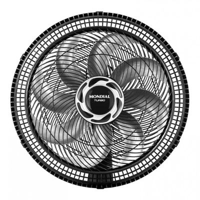 Ventilador de Mesa 40cm Mondial Turbo VT40NB com 8 Pás, 3 Velocidades Preto e Prata / 110V