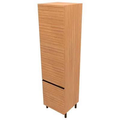 Paneleiro Bartira Cristal MDP 15mm com 2 Portas e 5 Prateleiras - 60cm de largura Lâmina Mel