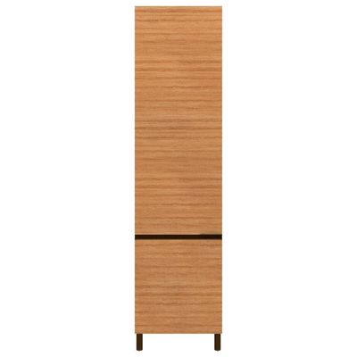 Paneleiro Bartira Cristal MDP 15mm com 2 Portas e 5 Prateleiras - 60cm de largura Lâmina Mel