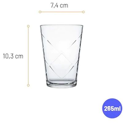 Conjunto de Copos Nadir Maracatu 280ml 6 Peças Transparente