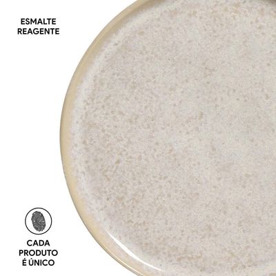 Conjunto de Prato de Pão Porto Brasil Bio Latte 6 peças Bege