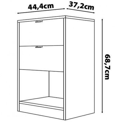 Cabeceira para Cama Box Casal e Queen Diplomata com Revestimento em Finish Foil Bartira n/a