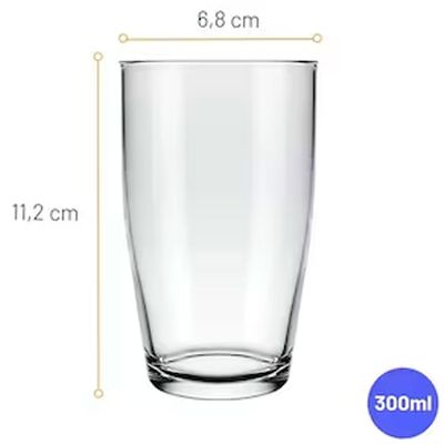 Conjunto de Copos Nadir Prosa 300 ml 6 Peças Transparente