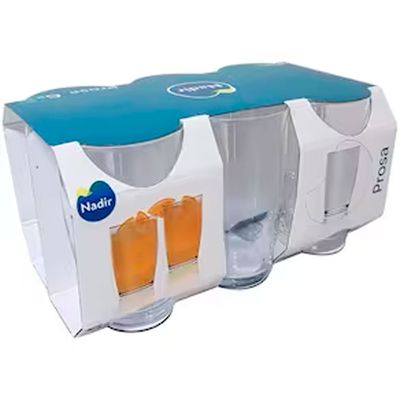 Conjunto de Copos Nadir Prosa 300 ml 6 Peças Transparente