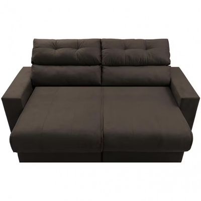 Sofá 3 lugares Cama Clean Retrátil e Reclinável Inbox Café