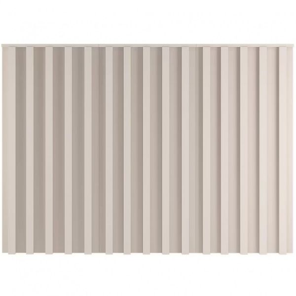 Cabeceira Casal/Queen Size Móveis Europa Vitória Ripada com Detalhes em Baixo Relevo - 166cm de largura Off White