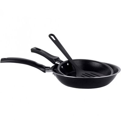 Conjunto de Frigideiras Multiflon Essencial com Revestimento Antiaderente - 2 Peças Preto