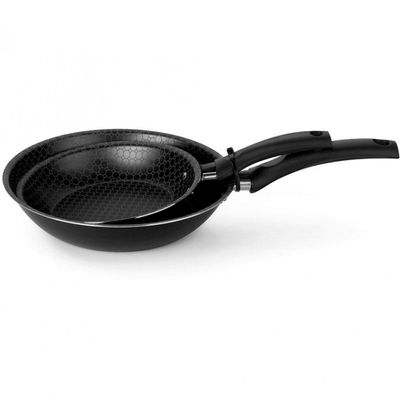 Conjunto de Frigideiras Multiflon Essencial com Revestimento Antiaderente - 2 Peças Preto