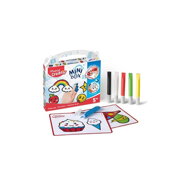 Kit Creativ Maped Mini Box com 6 Tubos de Tintas, 2 Placas de Desenhos Stickers